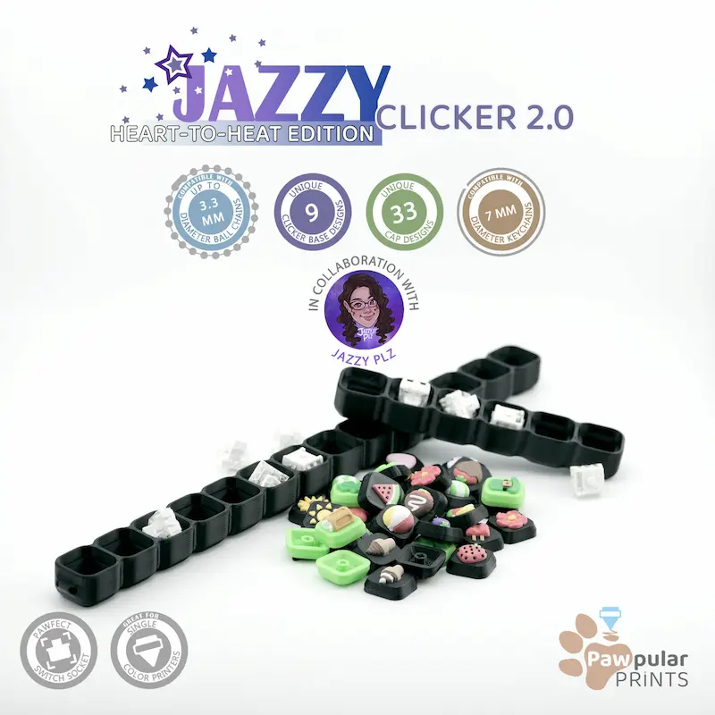 Jazzy Clicker 2.0: Heart-to-Heat Multi-Pack ❤️🍀☀️🍦