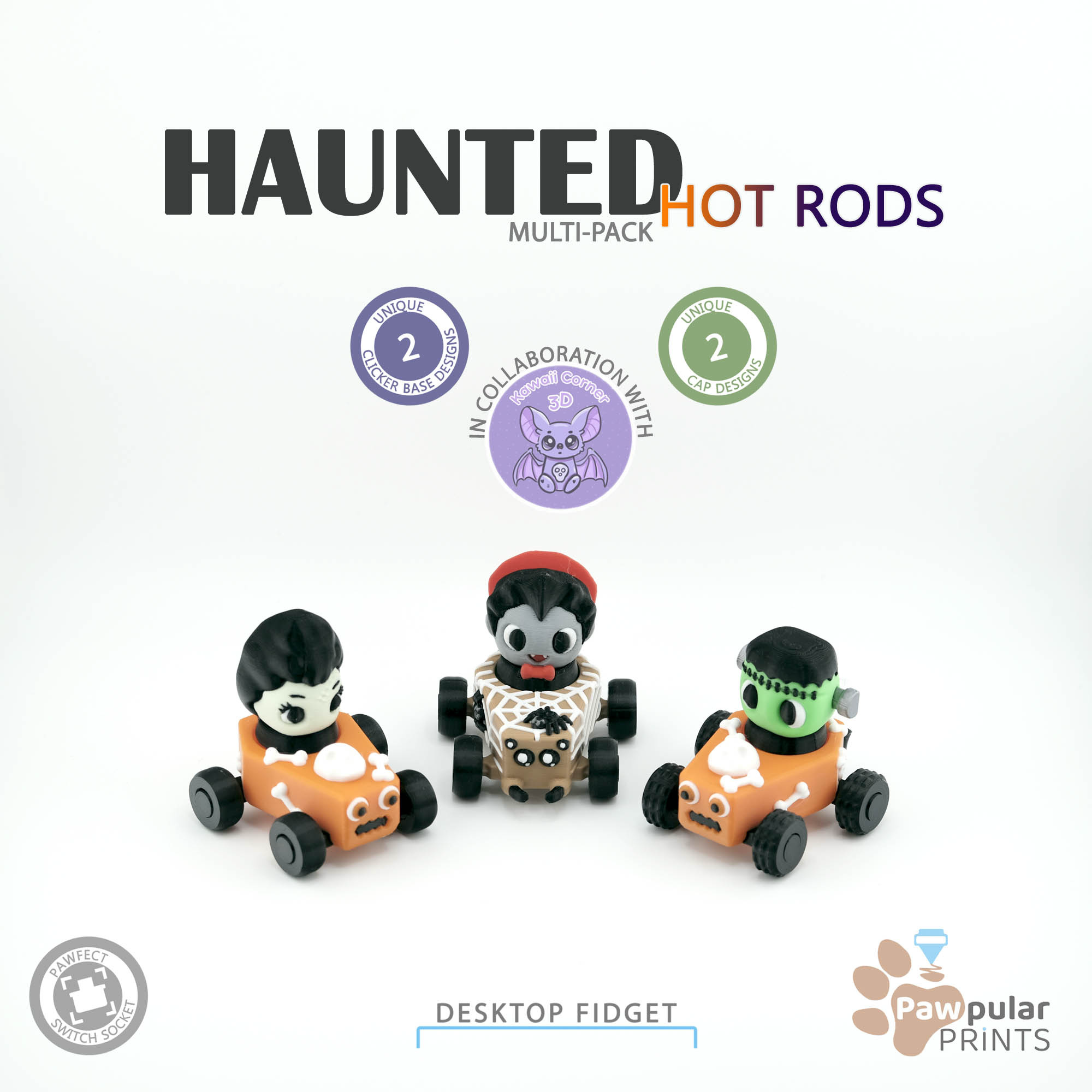 Haunted Hot Rods - Kawaii Corner Collab -🏎️🧟🏎️🧛