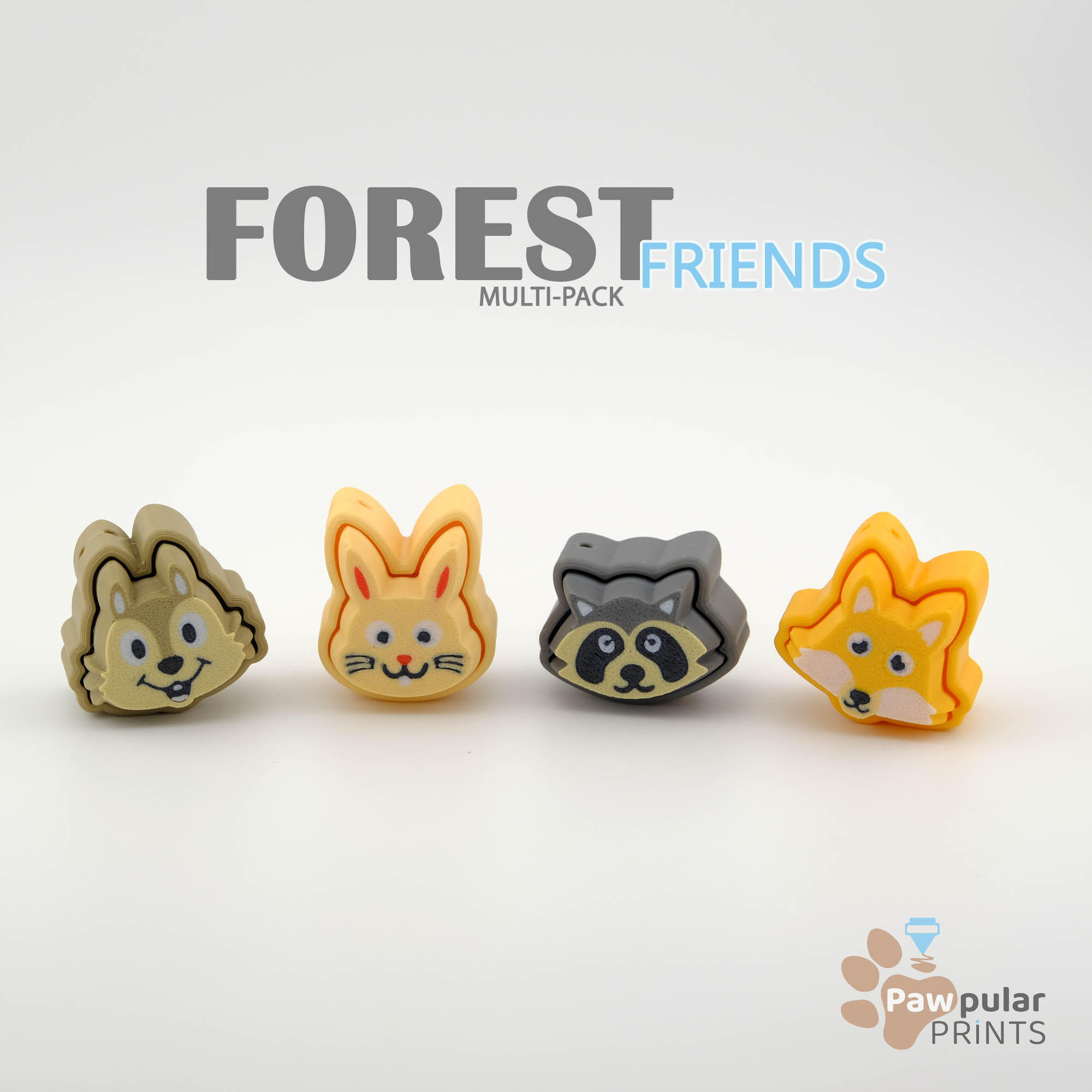 Forest Friends! 🐿️🐰🦝🦊